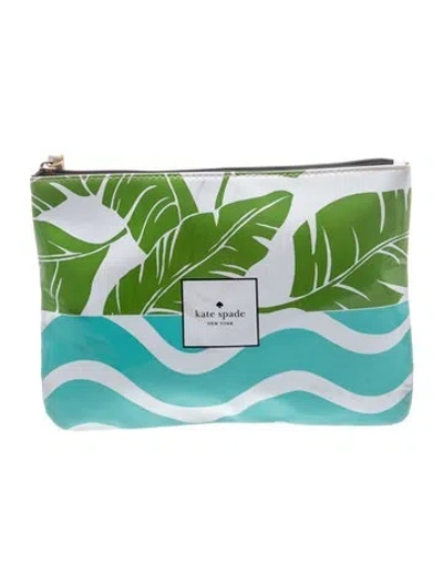 Pre-owned Kate Spade Pvc Clutch In Blue