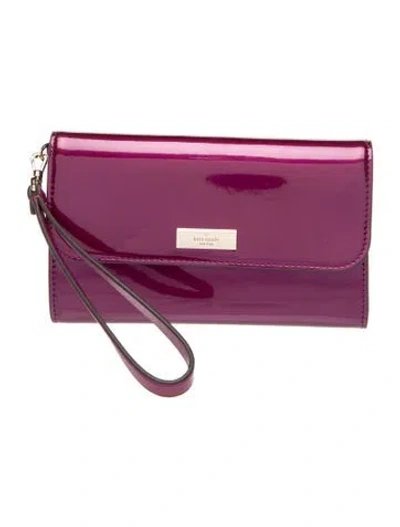 Pre-owned Kate Spade Pvc Clutch In Purple