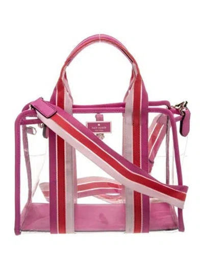 Pre-owned Kate Spade Pvc Top Handle Bag In Pink