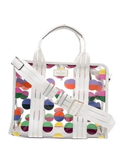 Pre-owned Kate Spade Pvc Top Handle Bag In White