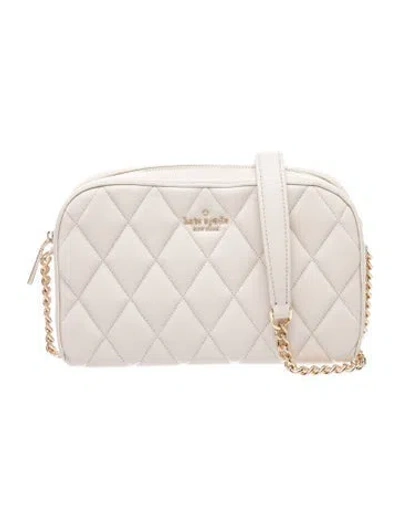 Pre-owned Kate Spade Quilted Clutch In White
