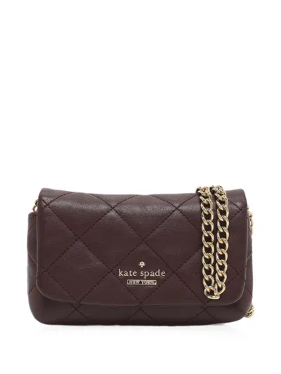 Pre-owned Kate Spade Quilted Leather Crossbody Bag In Red