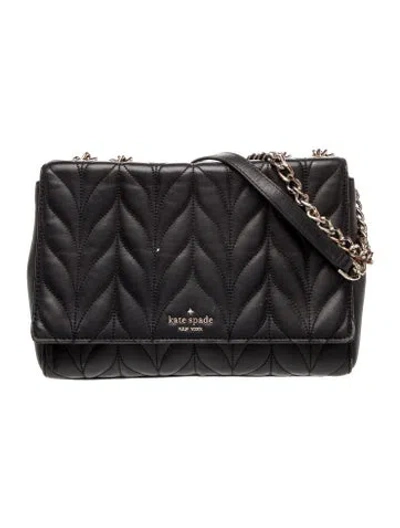 Pre-owned Kate Spade Quilted Messenger Bag In Black