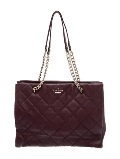 Pre-owned Kate Spade Quilted Shoulder Bag In Purple