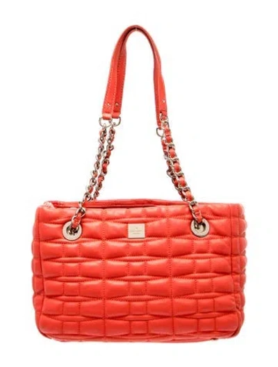 Pre-owned Kate Spade Quilted Shoulder Bag In Red
