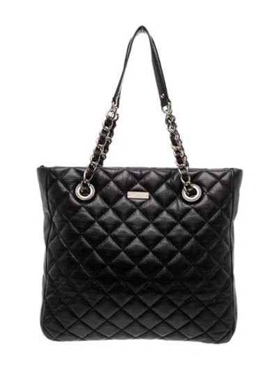 Pre-owned Kate Spade Quilted Tote In Black