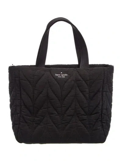 Pre-owned Kate Spade Quilted Tote In Black