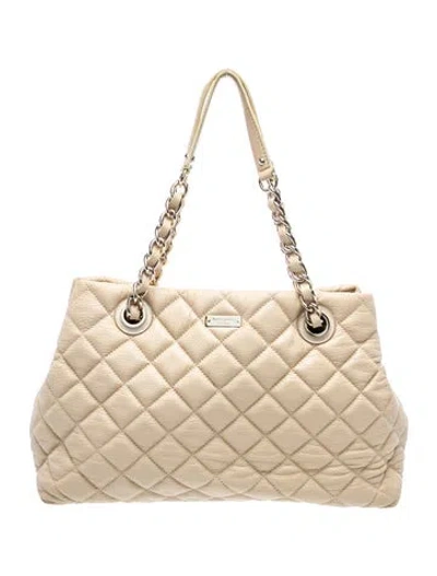 Pre-owned Kate Spade Quilted Tote In Neutral