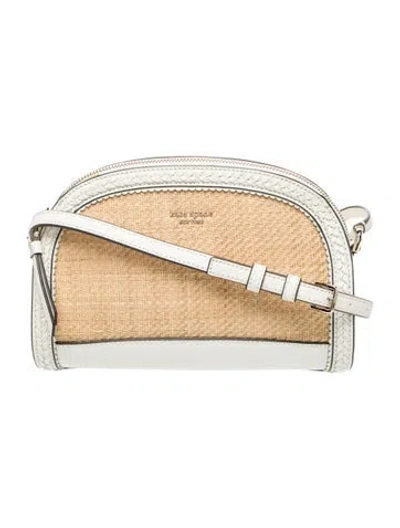 Pre-owned Kate Spade Raffia Crossbody Bag In Neutral