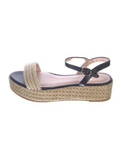 Pre-owned Kate Spade Raffia Espadrilles In Multi