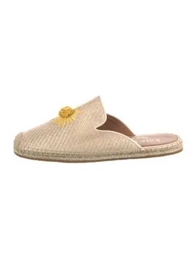 Pre-owned Kate Spade Raffia Espadrilles In Neutrals