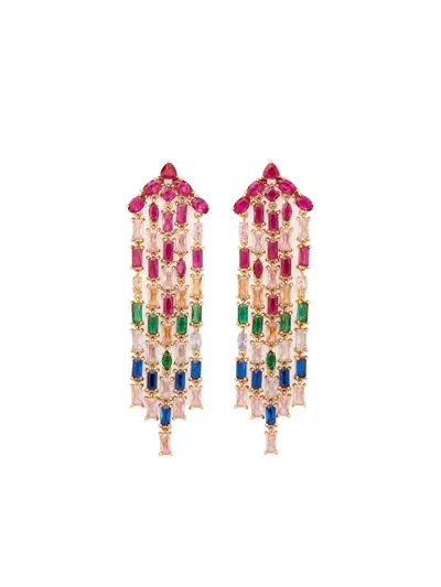 Kate Spade Rainbow Fringe Earrings In Multi