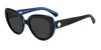 Kate Spade Rana 2/s D51/ir Women's Sunglasses Black Size 53 In Blue