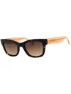 Kate Spade Rectangular Women's Designer Sunglasses In Orange