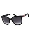 Kate Spade Rectangular Women's Mini Sunglasses In Black