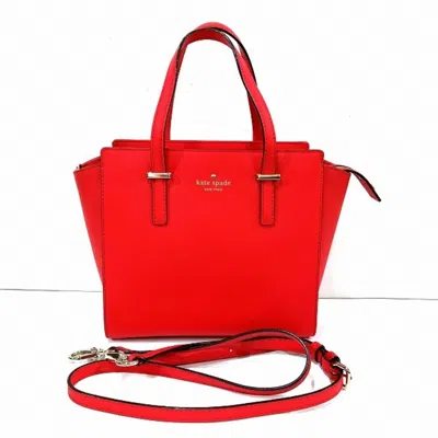 Pre-owned Kate Spade Red Color Leather Handbag Shoulder Bag ()