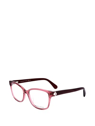 Kate Spade Reilly Rectangle-frame Glasses In Pink