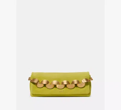 Kate Spade Remi Suede Chain Clutch In Green