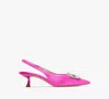Kate Spade New York Renata Slingback Pointed Toe Kitten Heel Pump In Vivid Snapdragon