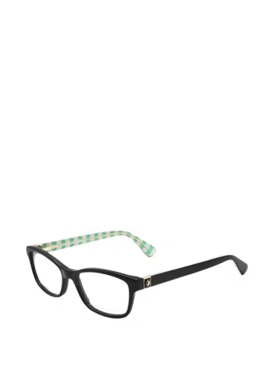 Kate Spade 르네 직사각 프레임 안경 In Black