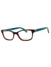 Kate Spade Renne Rectangular Eyeglasses For Women In Brown