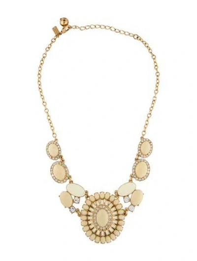 Pre-owned Kate Spade Resin And Crystal 'capri Garden' Collar Necklace, 20.5" In Multi