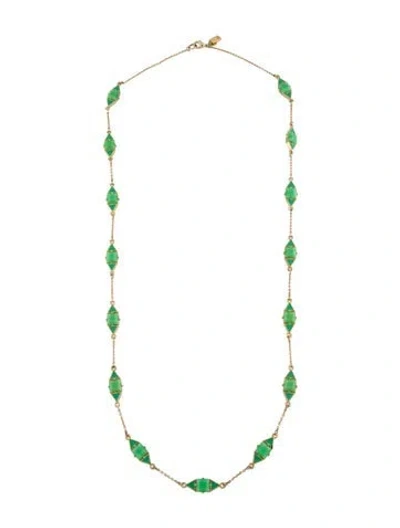 Pre-owned Kate Spade Resin & Enamel Station Necklace, 32.25" In Multi