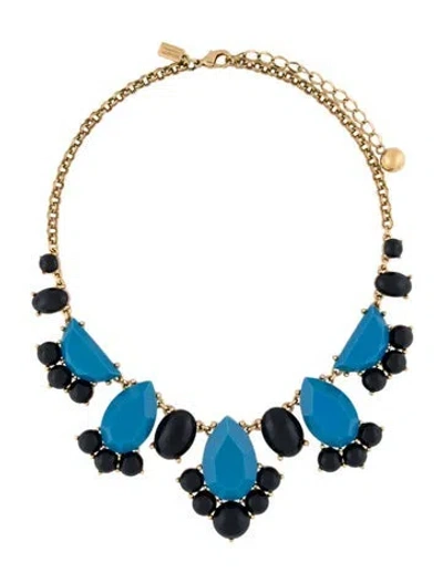 Pre-owned Kate Spade Resin Collar Necklace, 20" In Blue