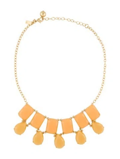 Pre-owned Kate Spade Resin Collar Necklace, 20" In Brown