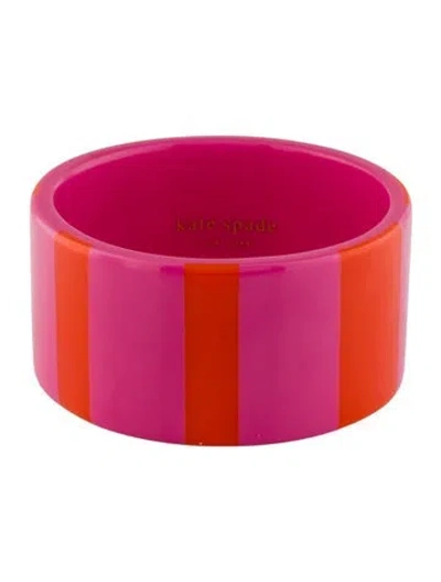 Pre-owned Kate Spade Resin Colorblock Bangle, 8.25" In Multi