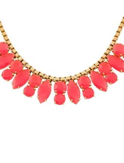 Pre-owned Kate Spade Resin Crystal Collar Necklace, 20.75" In Multi