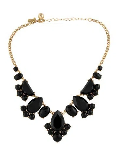 Pre-owned Kate Spade Resin Day Tripper Necklace, 20" In Black