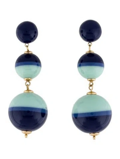 Pre-owned Kate Spade Resin In A Flash Drop Earrings In Multi