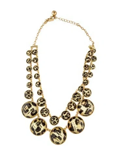 Pre-owned Kate Spade Resin 'show Your Spots' Double Strand Necklace, 20" In Transparent