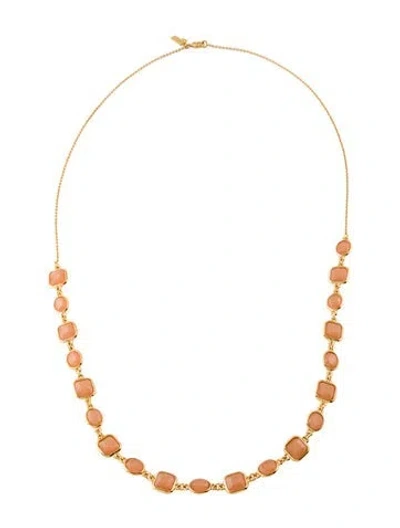 Pre-owned Kate Spade Resin Station Necklace, 32" In Pink