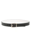 Kate Spade Reversible Belt In Black / Pale Polished Gold