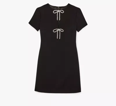 Kate Spade Rhinestone Bow Dress In Black