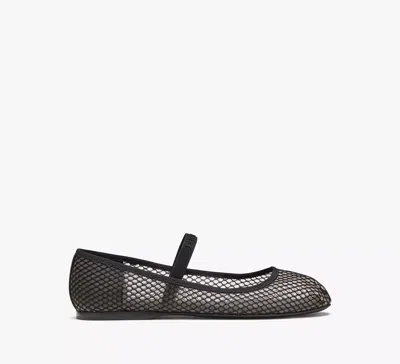 Kate Spade Riley Mesh Mary Jane Ballet Flats In Black