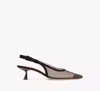 Kate Spade New York Riley Slingback Cap Toe Kitten Heel Pump In Black