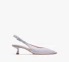 Kate Spade Riley Slingback Smooth Leather Kitten Heel In Lavender Cream