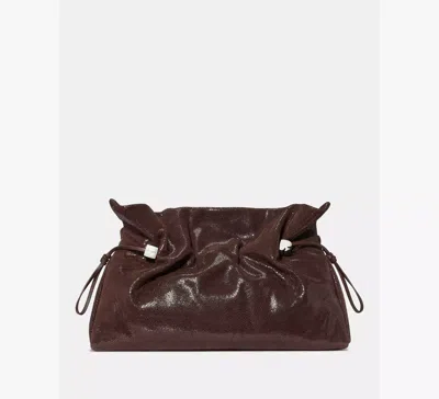 Kate Spade Rio Dot Suede Large Clutch Bag In Brown