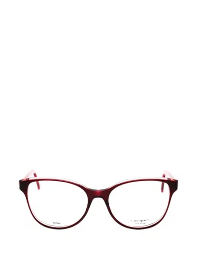 Kate Spade Rosalind Rectangle-frame Glasses In Red