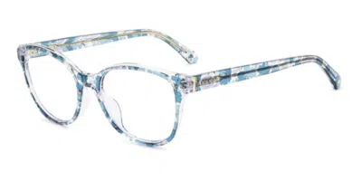 Kate Spade Rosalind/g Asian Fit S6f Women's Glasses Blue Size 50 - Free Lenses - Blue Light Block Available In Sky Blue Marble On Clear