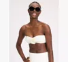 Kate Spade Rosette Bandeau Top In Cream