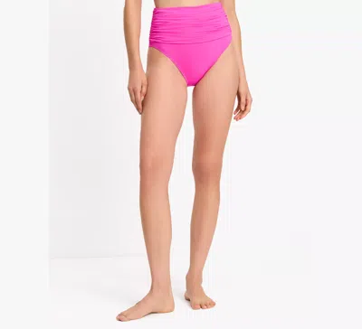 Kate Spade Rosette High Waist Bottom In Vivid Snapdragon