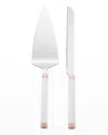 Kate Spade Rosy Glow 2-piece Dessert Set In Silverplate