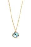 KATE SPADE ROUND CRYSTAL PENDANT NECKLACE