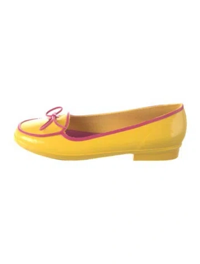 Pre-owned Kate Spade Rubber Ballet Flats In Yellow