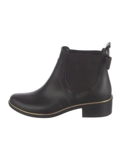 Pre-owned Kate Spade Rubber Chelsea Boots In Black