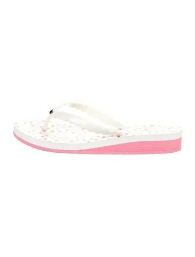 Pre-owned Kate Spade Rubber Flip Flops In Pink